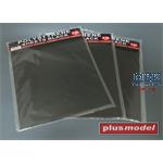 Polystyrene sheets 0,3 mm Black  (220mmx190mm)