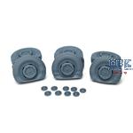 Sd.Kfz 234 road wheels flat tires set (4x) mix