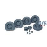 US Jeep Willys road wheels (flat tires set) 4 pcs.