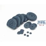 Sd.Kfz 222 early flat wheels set Typ 3 (HB)