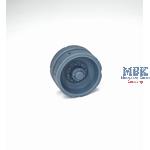 Leopard 2 MBT chassis damaged road wheels