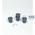 Metal buckets (4 pcs)