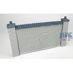 Primed brick wall with pillars & it. roof tileS