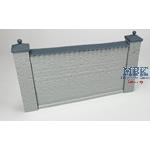 Brick wall w/ pillars & plain tiles - 12,5x6,5 cm
