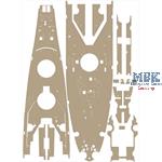 USS BB-61 Iowa 1944 Wooden Deck set (Teak) 1/200