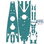 USS BB-61 Iowa 1944 Wooden Deck set (Blue) 1/200