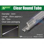 Clear Round Tube Ø 3mm, Klarplastik Hohlprofil