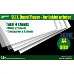 Decal Papier / Paper for inkjet Printer 2 versch