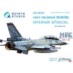 F-16D (Block 30/40/50) 3D-Printed & coloured Int.