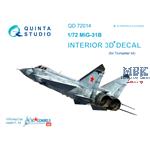 MiG-31B  3D-Printed & coloured Interior