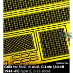 Grills for StuG III G late (Alkett 1944/45) Type 2