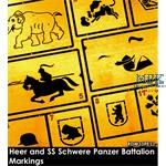 Heer + Waffen SS schw. Panzer Battalion Signs