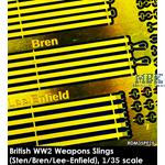 British WW2 weapons slings f.Brens, Stens Lee-Enf.