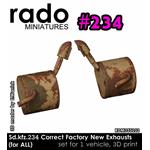 Correct, factory fresh Sd.Kfz. 234 mufflers (GP)