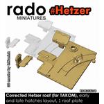 Hetzer initial muffler - dented and new (Takom)