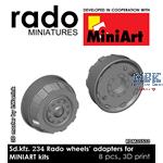 Sd.Kfz. 234 wheel adapters hubs for MiniArt kits