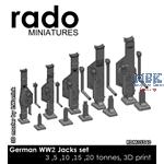 German WW2 Jacks set 3, 5, 10, 15, 20 tonnes