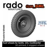 Front wheels for Sd.Kfz. 250, Continental (Dragon)
