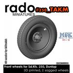 Front wheels for Sd.Kfz. 250, Dunlop (Takom)