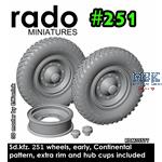 Sd.Kfz. 251 wheels, early, Continental pattern