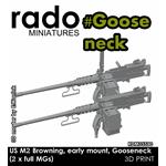 US M2 Browning, gooseneck mount