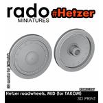 Hetzer roadwheels, mid (for Takom)