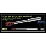 Upgrade set 88 mm KwK 36 L/56 metal barrel w/3D