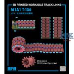3D Printed work. tracks T-156 w/One-piece Sprocket