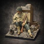 U.S. soldier at rest - with base (WWII)  1:35)