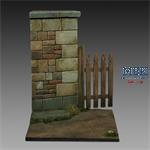 Base with wall and gate  (1/35 - 1/32)