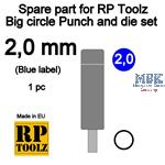 Big Punch and die set "Rund" - Spare part 2,0mm