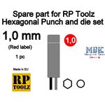 Hexagonal Punch and die set - Spare part 1,0mm