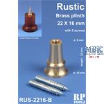 Rustic plinth brass 22x16mm      Sockelhalterung