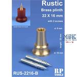 Rustic plinth Brass 22x16mm (Sockelhalterung)