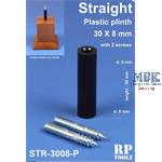 Straight Plastic plinth 30x8 mm   Sockelhalterung