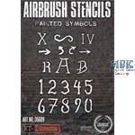 Airbrush Stencil: Painted Symbols