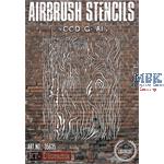 Airbrush Stencil: Wood grain