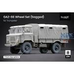 GAZ-66 Sagged wheel set - 1/35