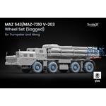 MAZ 543/MAZ-7310 V-203 Sagged wheel set - 1/35