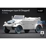 VW type 82 Kübelwagen Sagged wheel set - 1/35