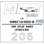 Numbers 1 Luftwaffe  1/48