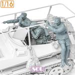 Sd.kfz.250/3 Crew & MG34 (for Das Werk) 1:16