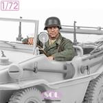 Driver for WWII German Schwimmwagen  (1:72)