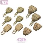 WWII German Rucksack Set - 10pcs 1:72
