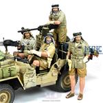 WWII British SAS 1/4 Ton Patrol Car Crew (1:16)