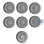 WWII U.S.Army M8 Combat Wheel Tires w/chain (1:16)