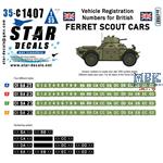 Ferret Scout Cars Vehicle Registration Numbers