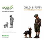 German Child & Puppy (Child & German Shepherd)
