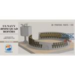 US Navy 40mm Quad Bofors Four-Round Ammo Clips
