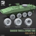 Sagged tires + spare tire for ACV-P 3D-Print